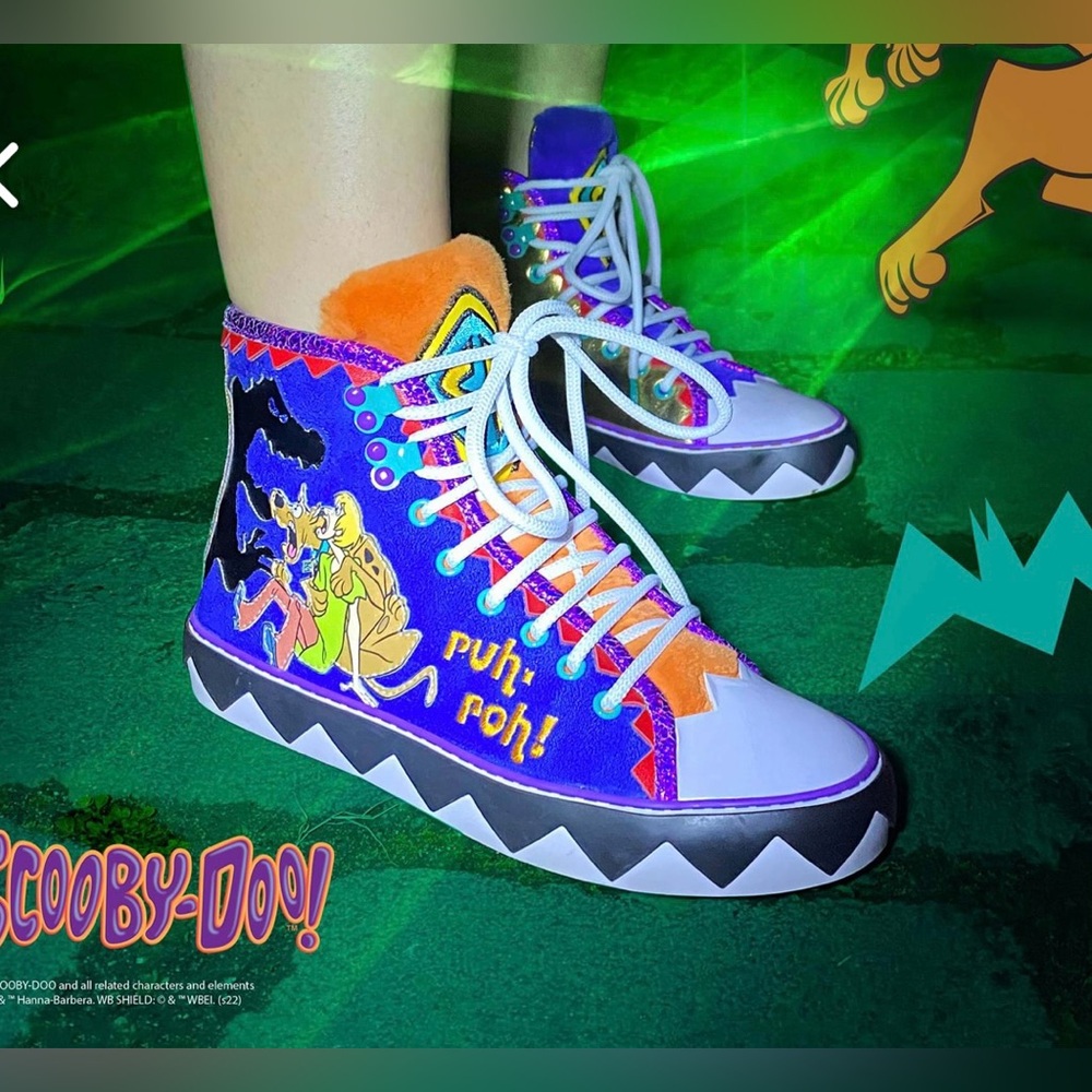 NWT Irregular Choice Scooby Doo ZOINKS high top sneakers size 9 and 11